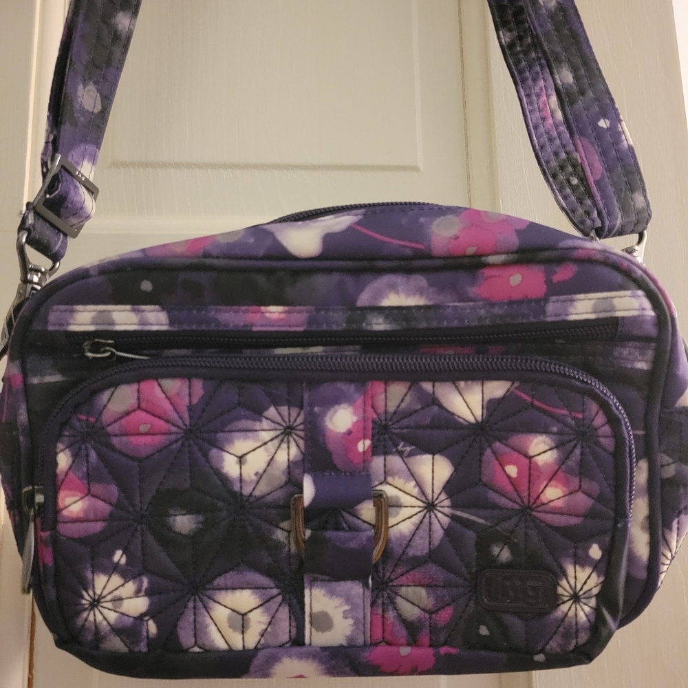 Lug Carousel Purple Floral Convertible Purse